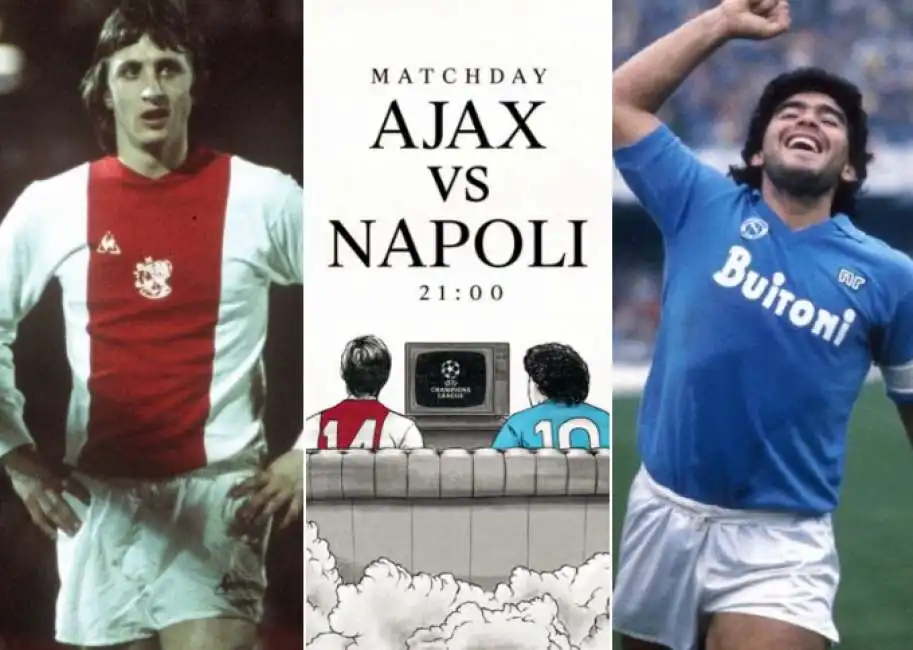 maradona cruijff ajax napoli