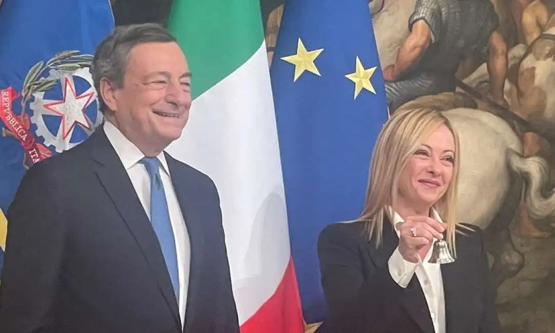 mario draghi e giorgia meloni