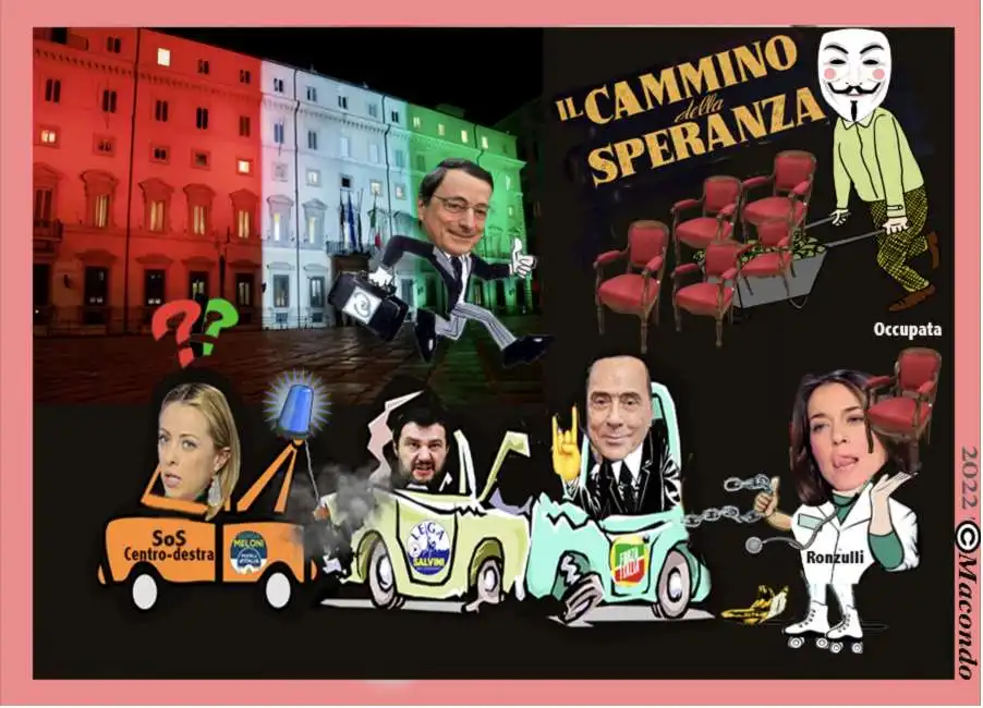 mario draghi giorgia meloni matteo salvini silvio berlusconi licia ronzulil 