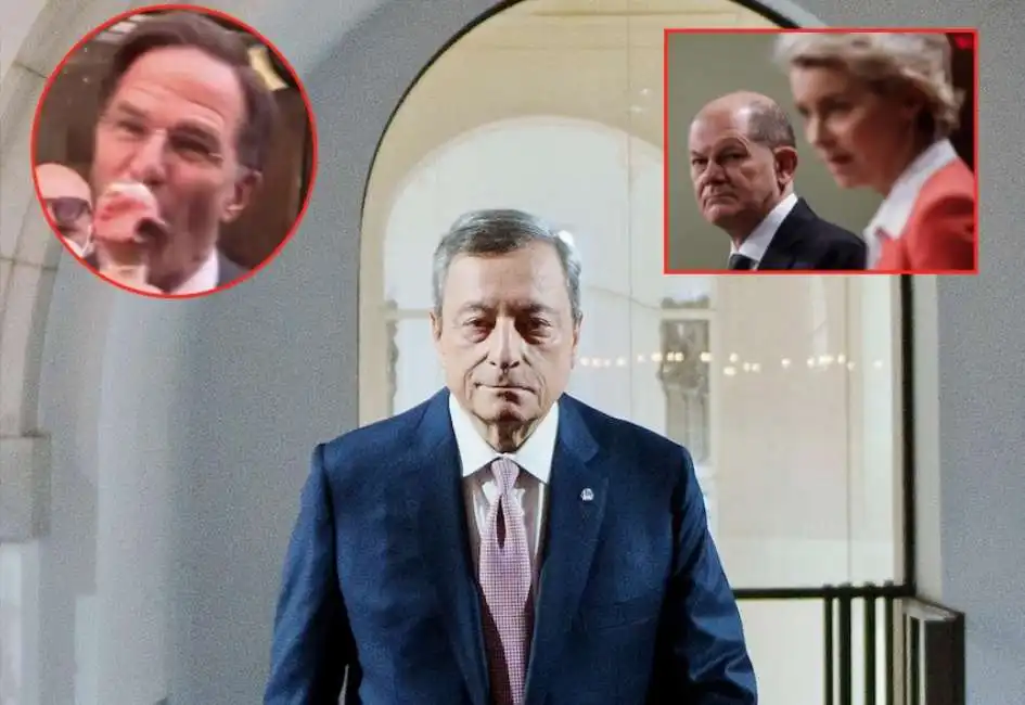 mario draghi ursula von der leyen mark rutte olaf scholz