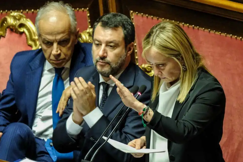 piantedosi - salvini - meloni giorgia