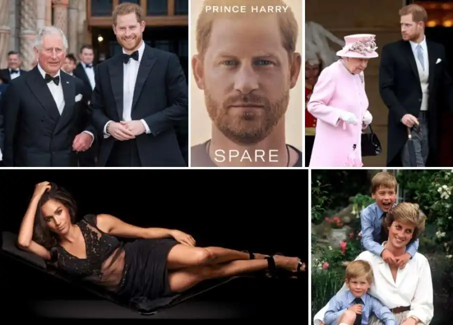 principe harry meghan markle principessa diana lady carlo iii regina elisabetta spare