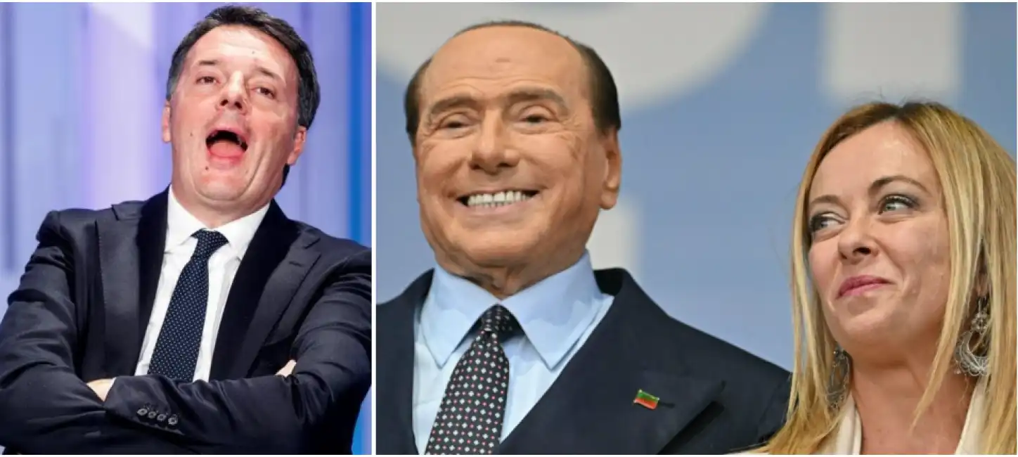 renzi berlusconi meloni