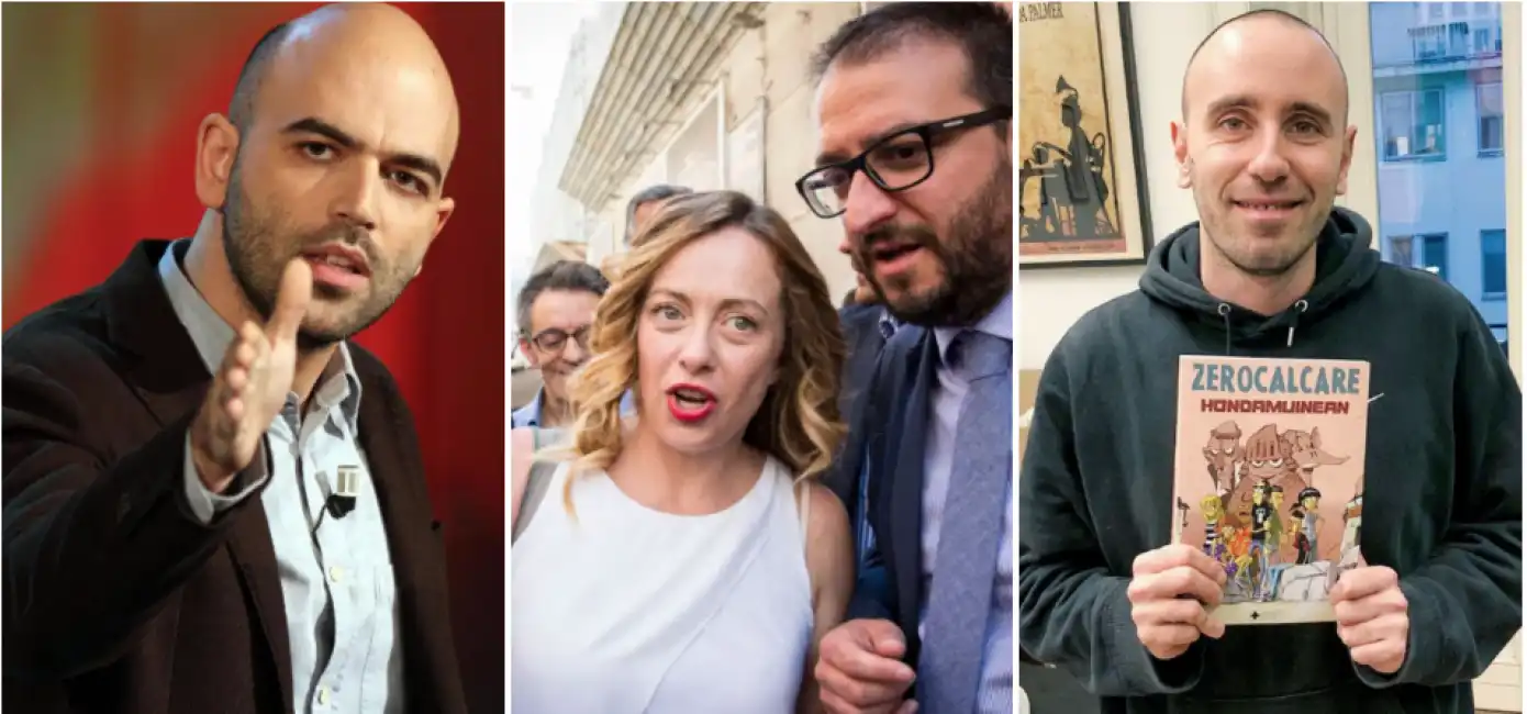 saviano meloni biondi zerocalcare