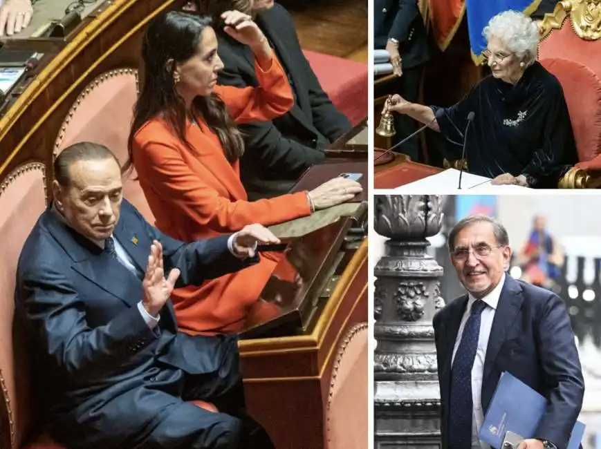 silvio berlusconi liliana segre ignazio la russa 