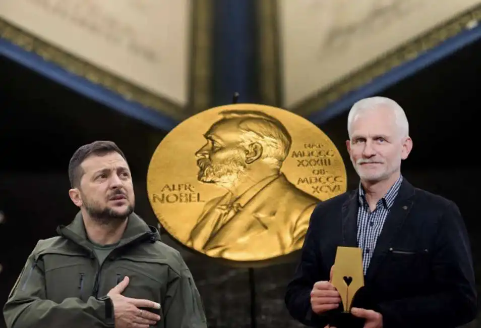 volodymyr zelensky ales bialiatski nobel 