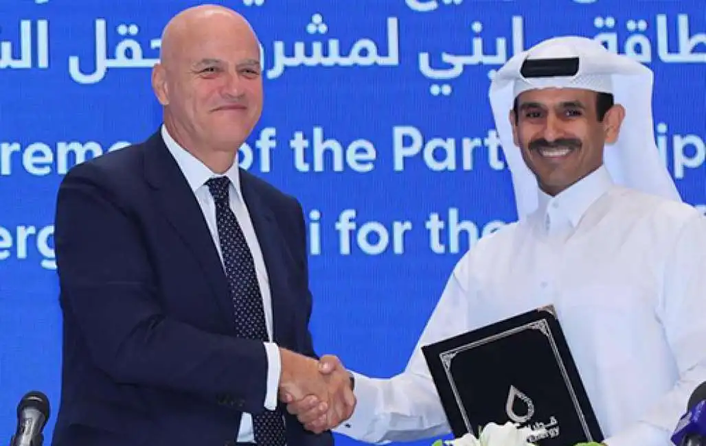 ad di eni claudio descalzi ministro energia del qatar saad sherida al-kaabi gas