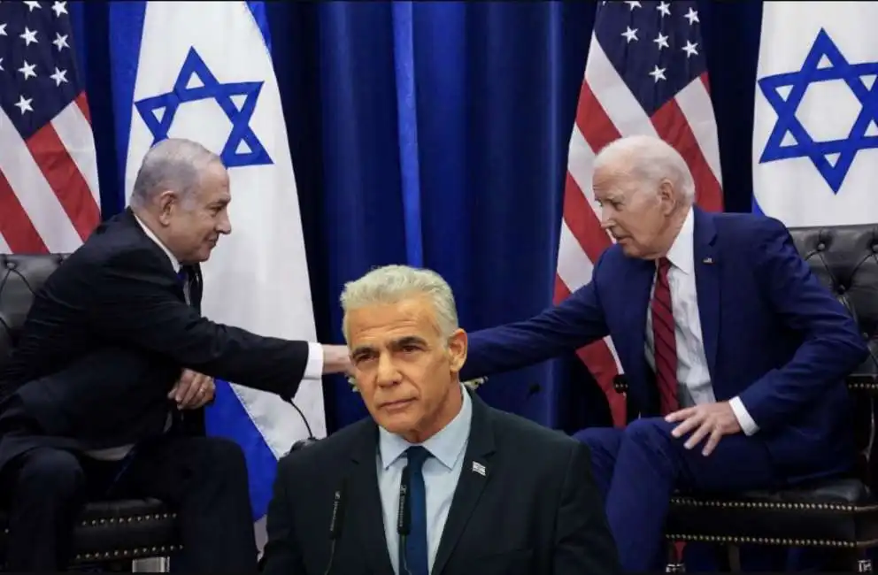 benjamin netanyahu yair lapid joe biden 