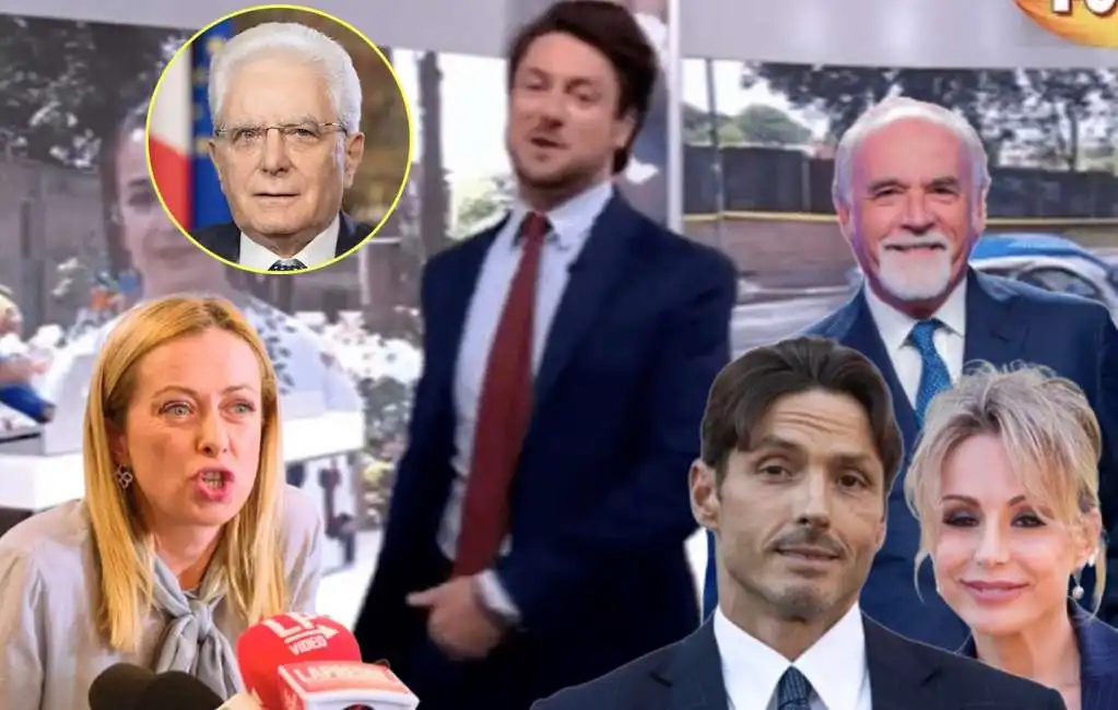 giorgia meloni andrea giambruno marina pier silvio berlusconi sergio mattarella antonio ricci