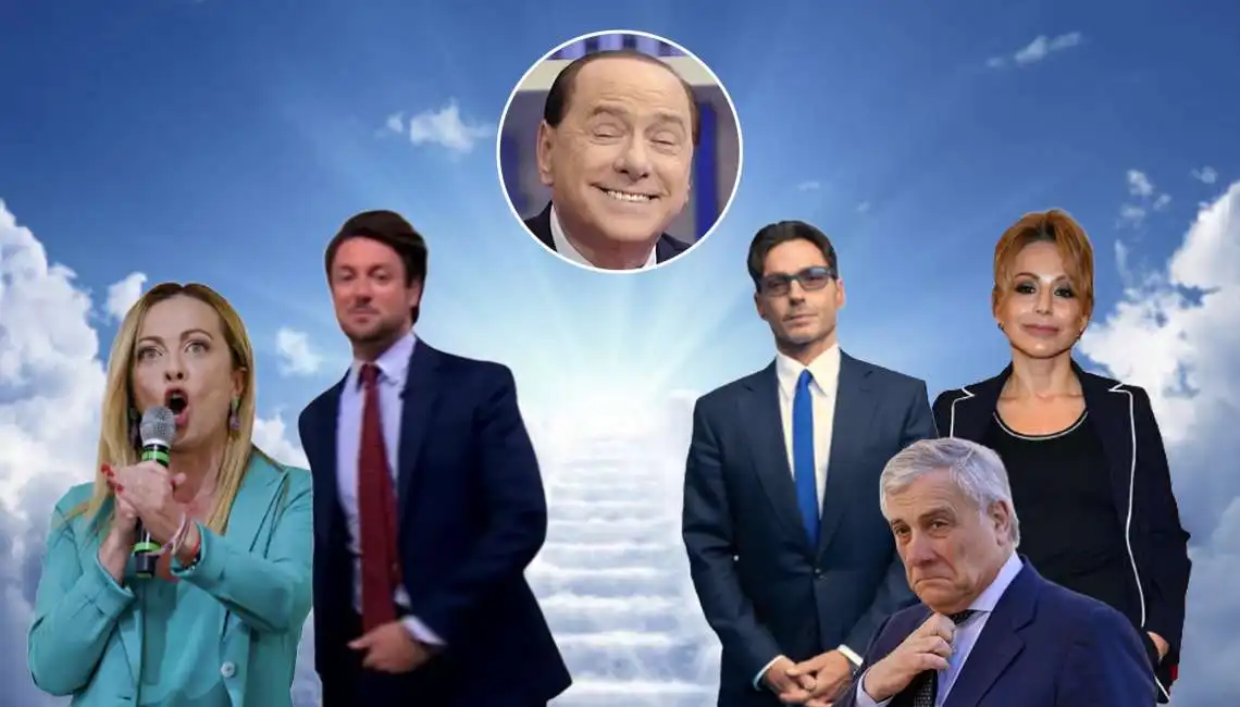 giorgia meloni andrea giambruno silvio berlusconi antonio tajani pier silvio piersilvio marina 