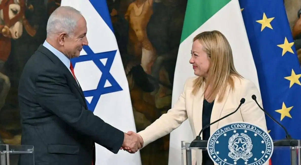 giorgia meloni benjamin netanyahu israele