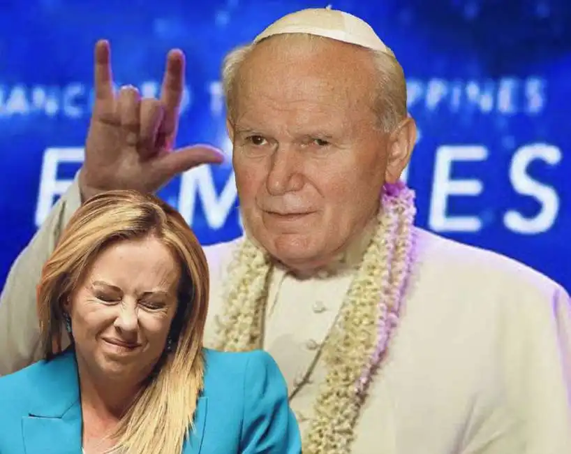 giorgia meloni karol wojtyla giovanni paolo ii papa