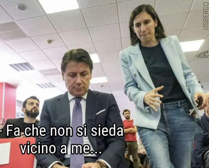 giuseppe conte elly schlein - meme by usbergo