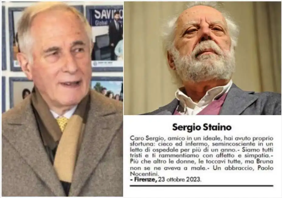 il necrologio di paolo nocentini per sergio staino