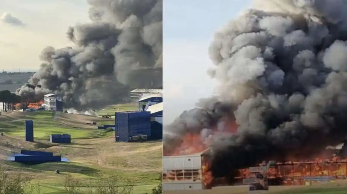 incendio tribuna ryder cup guidonia