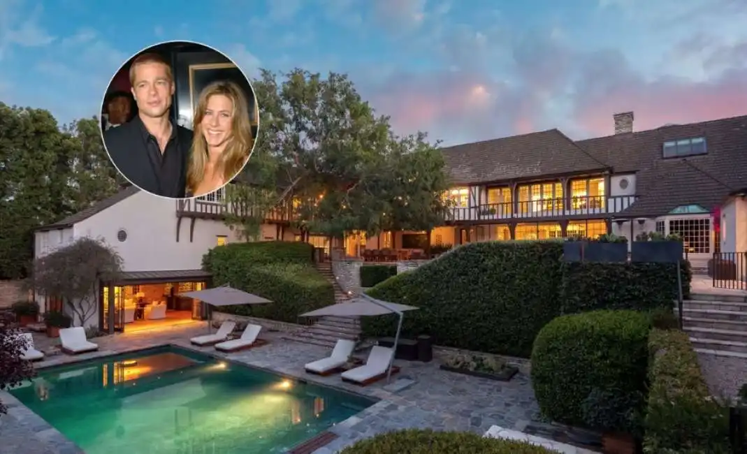 la villa di brad pitt jennifer aniston