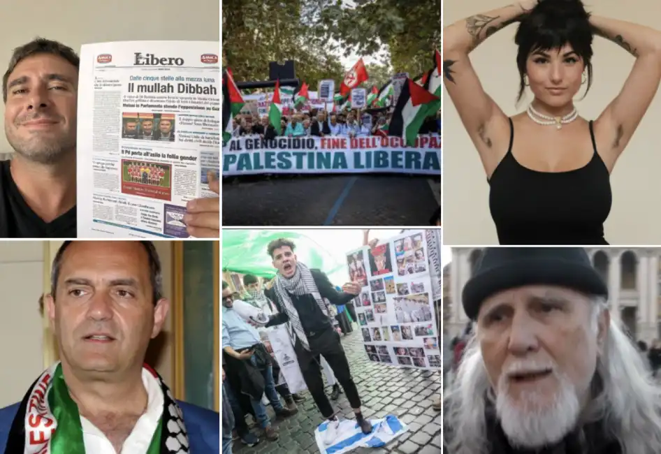 manifestazione palestinesi palestina roma israele moni ovadia alessandro di battista giorgia soleri luigi de magistris