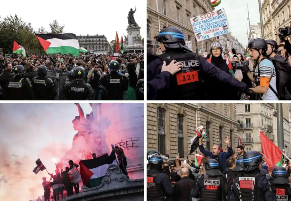 parigi manifestazione pro palestina hamas