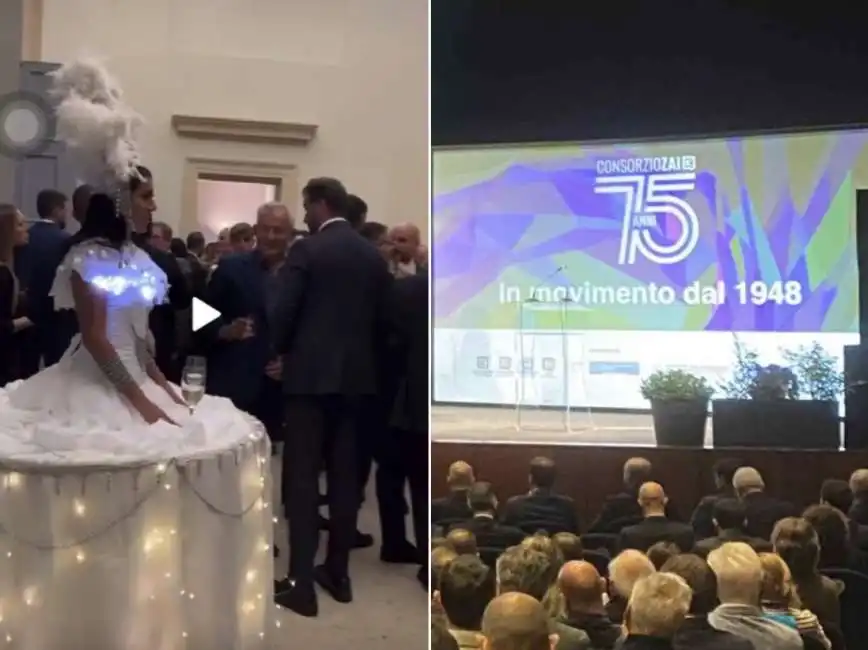 ragazza tavolino alla festa dei 75 anni del consorzio zai 