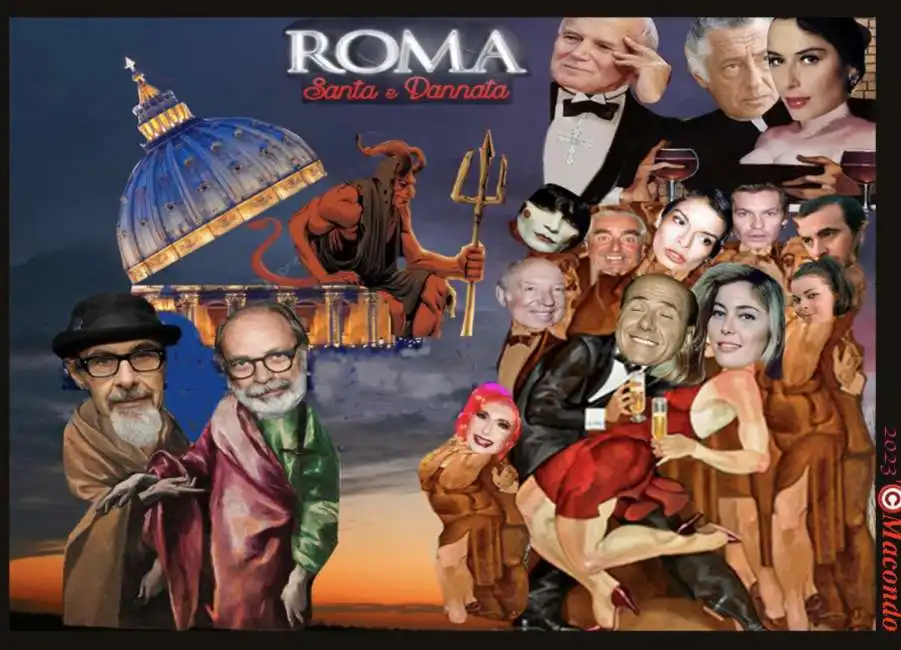 roma santa e dannata - poster by macondo dago roberto dagostino d'agostino marco giusti d agostino