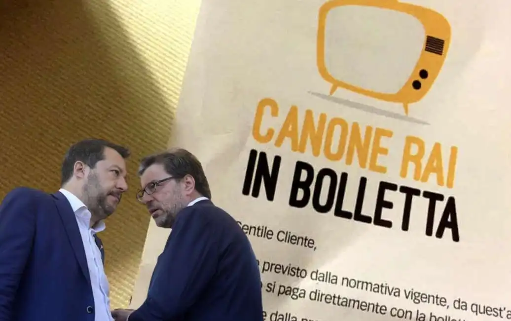 salvini giorgetti canone rai bolletta 