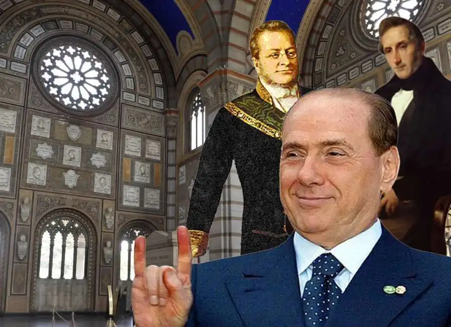 silvio berlusconi alessandro manzoni cimitero milano camillo benso cavour