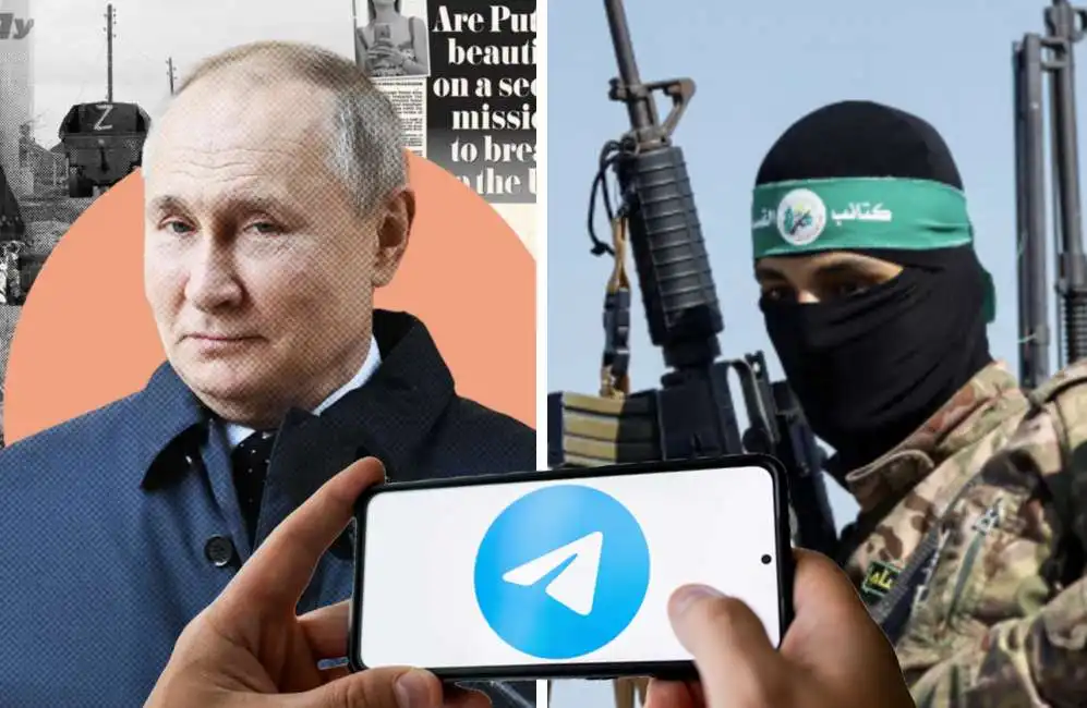 telegram putin hamas guerra propaganda palestina israele