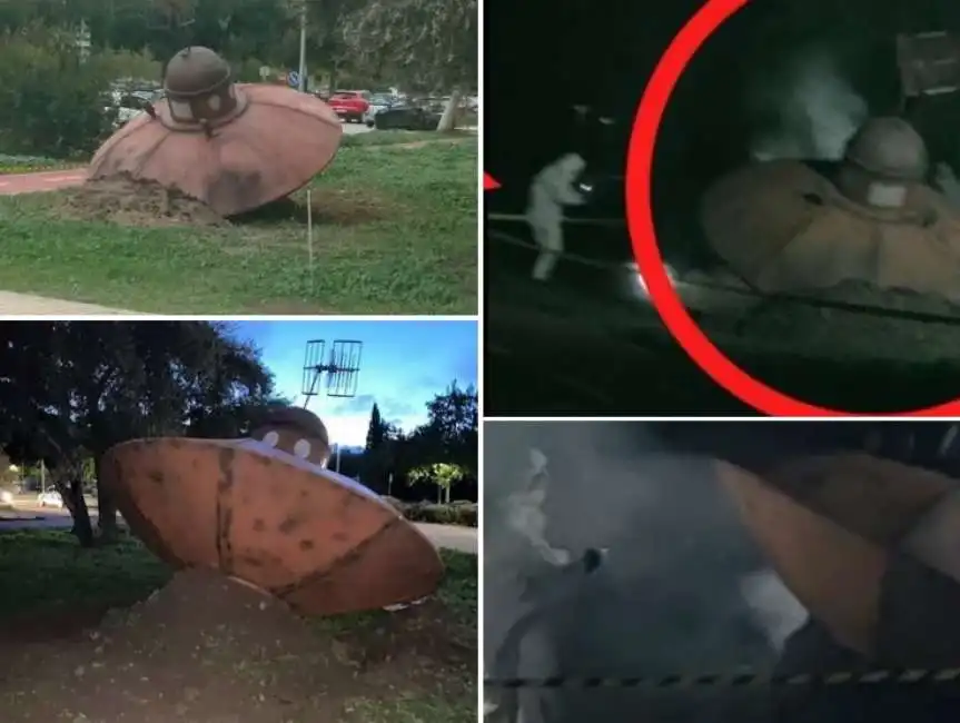 ufo si schianta sul prato di universita di alcala spagna spagnola 