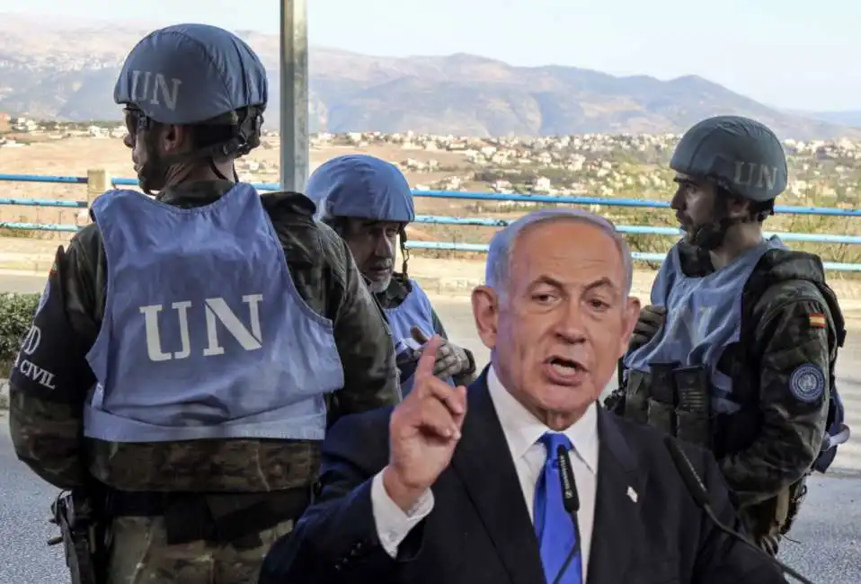 benjamin netanyahu caschi blu onu nazioni unite 