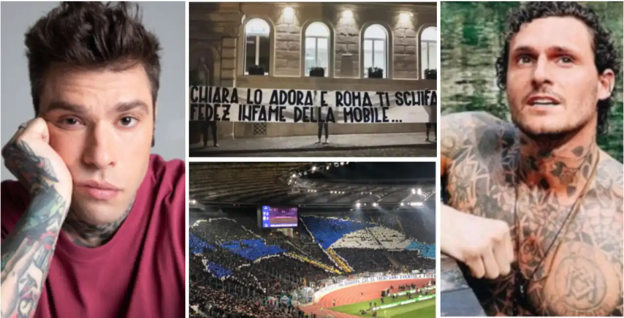 fedez striscione iovino