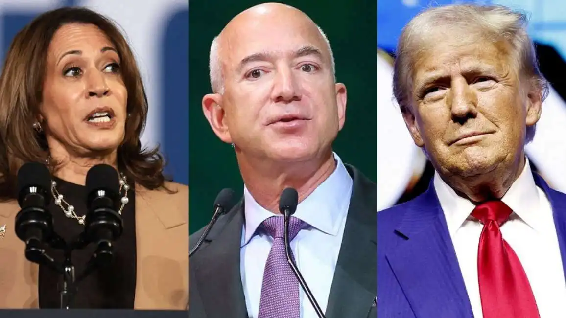 jeff bezos kamala harris donald trump