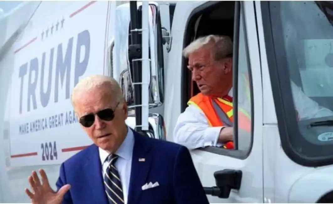 joe biden donald trump spazzatura