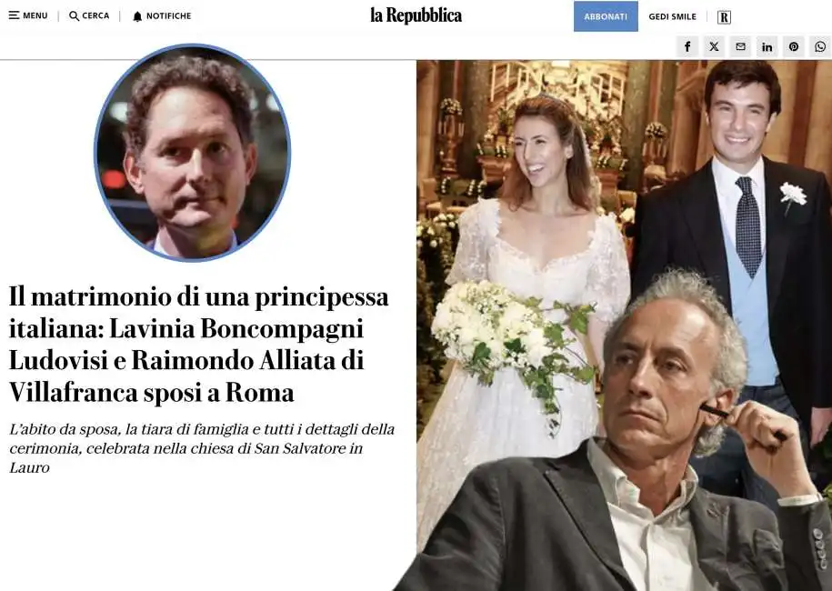 john elkann marco travaglio repubblica lavinia boncompagni ludovisi e raimondo alliata di villafranca 