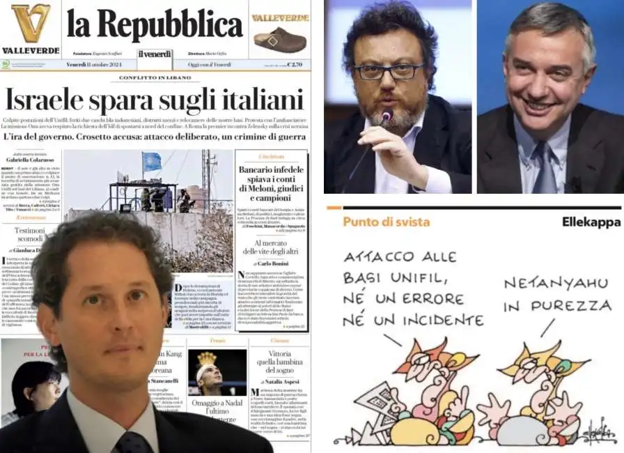 john elkann mario orfeo unifil maurizio molinari israele 