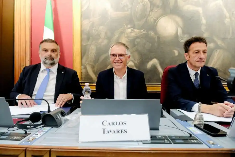  luca de carlo - carlos tavares - alberto luigi gusmeroli - foto lapresse 