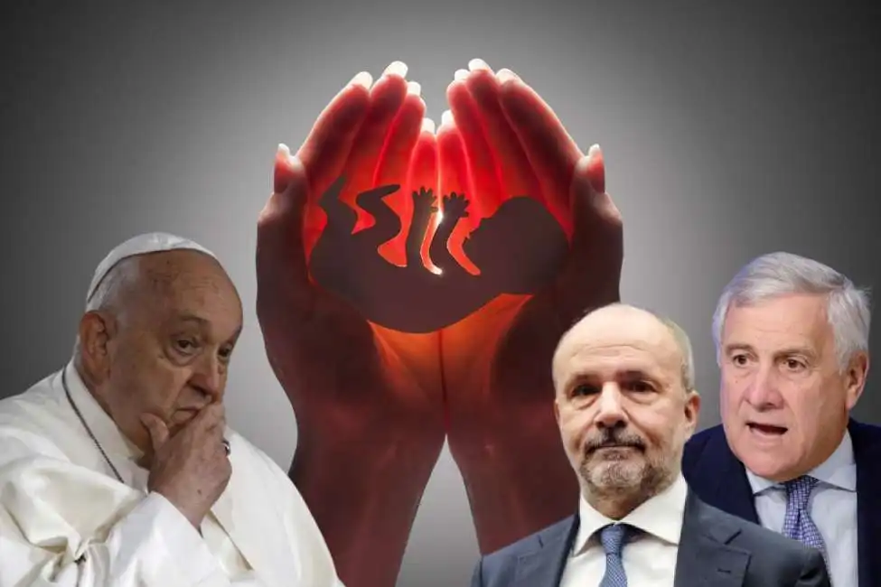 papa francesco bergoglio aborto orazio schillaci antonio tajani 