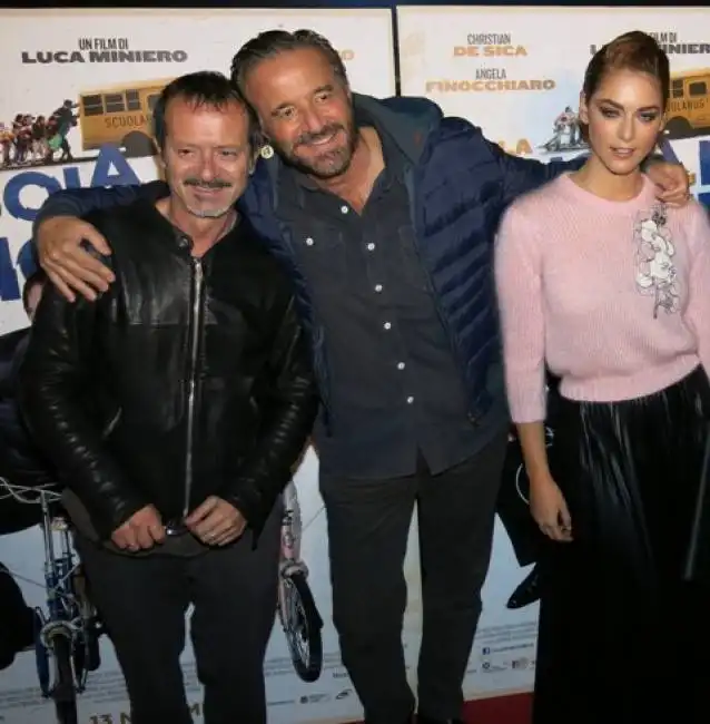 rocco papaleo christian de sica miriam leone photo andrea arriga