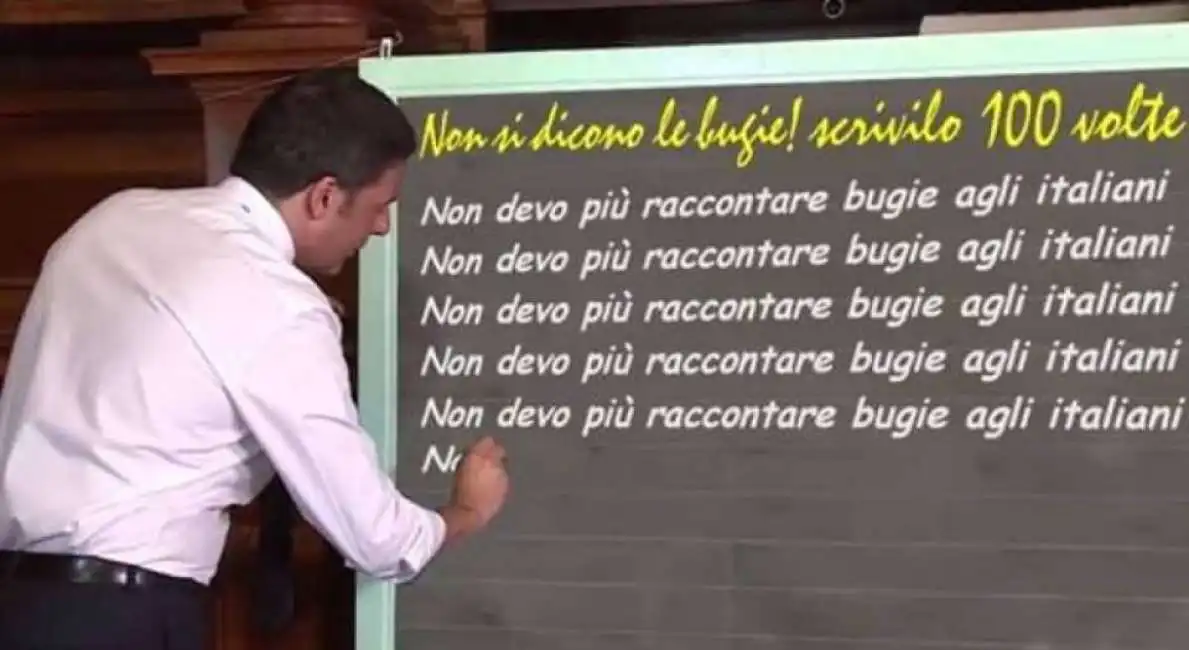 renzi bugie