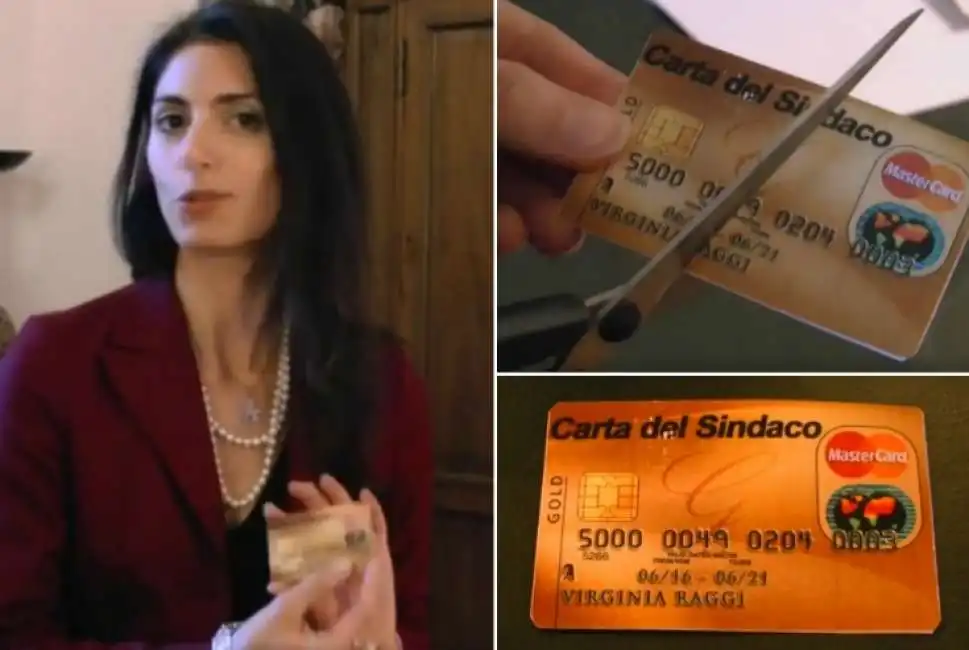 virginia raggi e la carta di credito