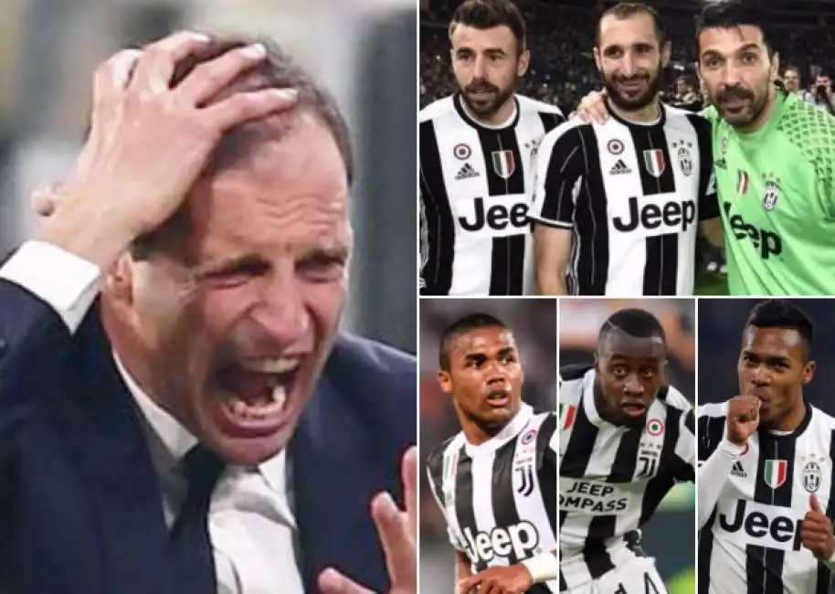 allegri juventus buffon barzagli chiellini douglas costa matuidi alex sandro