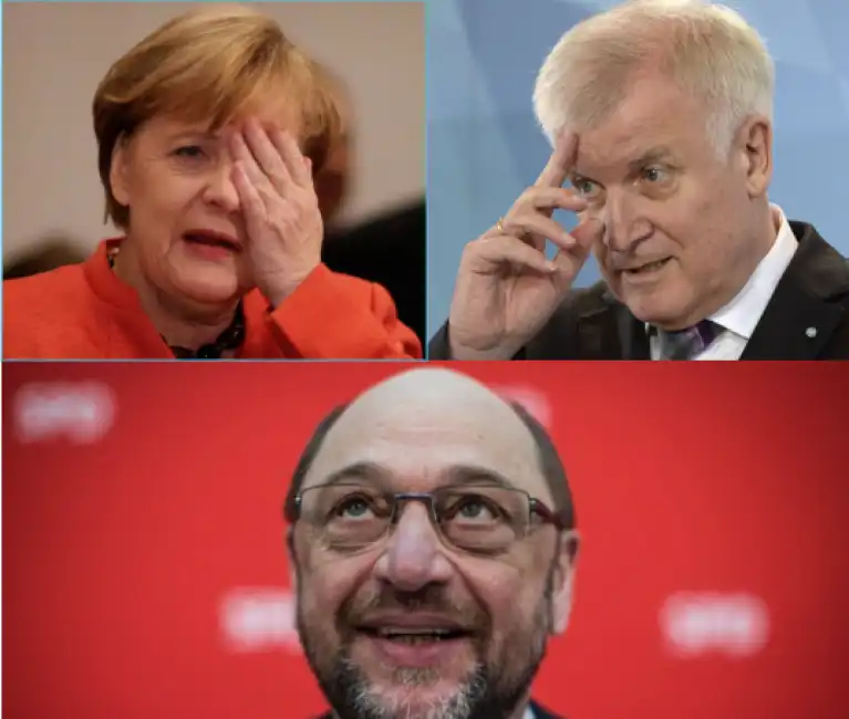 schulz merkel seehofer