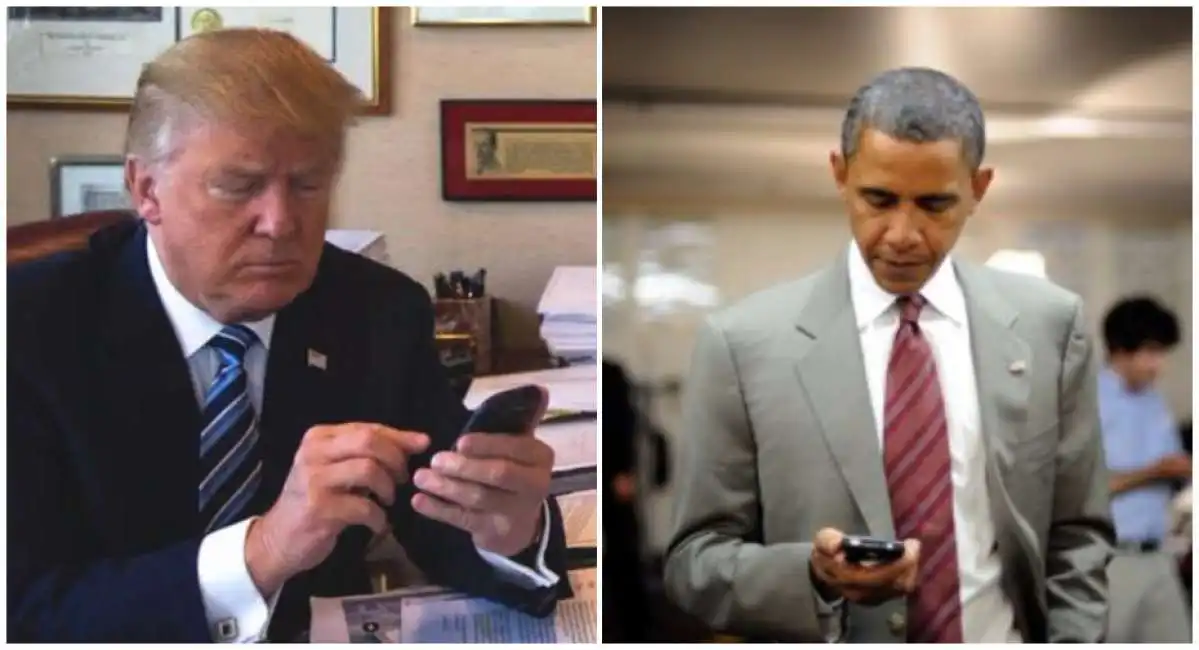 trump obama smartphone