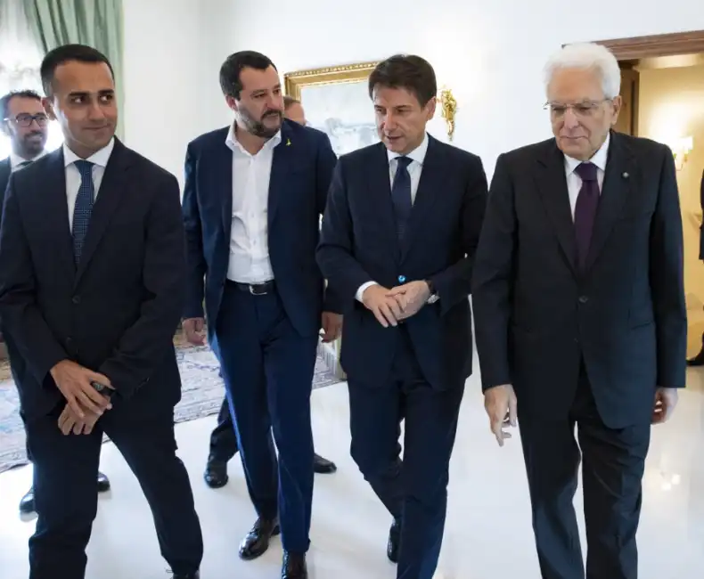 mattarella conte salvini di maio