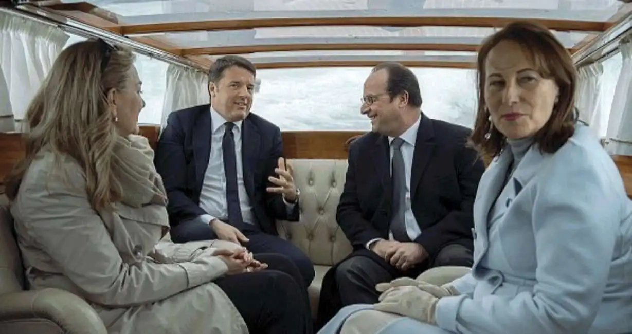 matteo renzi - francois hollande - segolene royal 