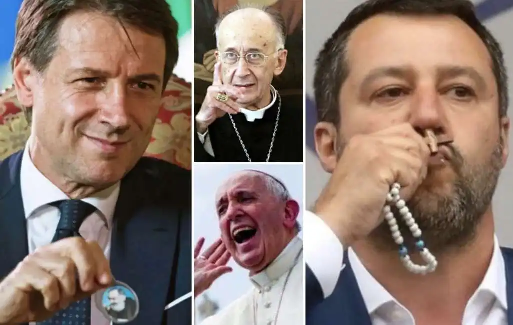 giuseppe conte matteo salvini camillo ruini papa francesco