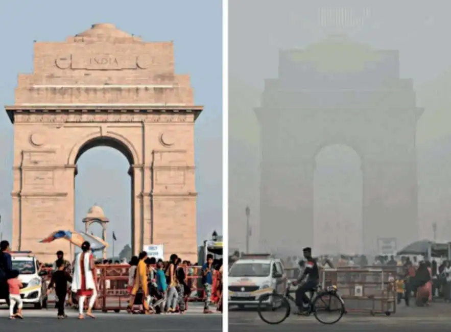 inquinamento in india nuova delhi smog