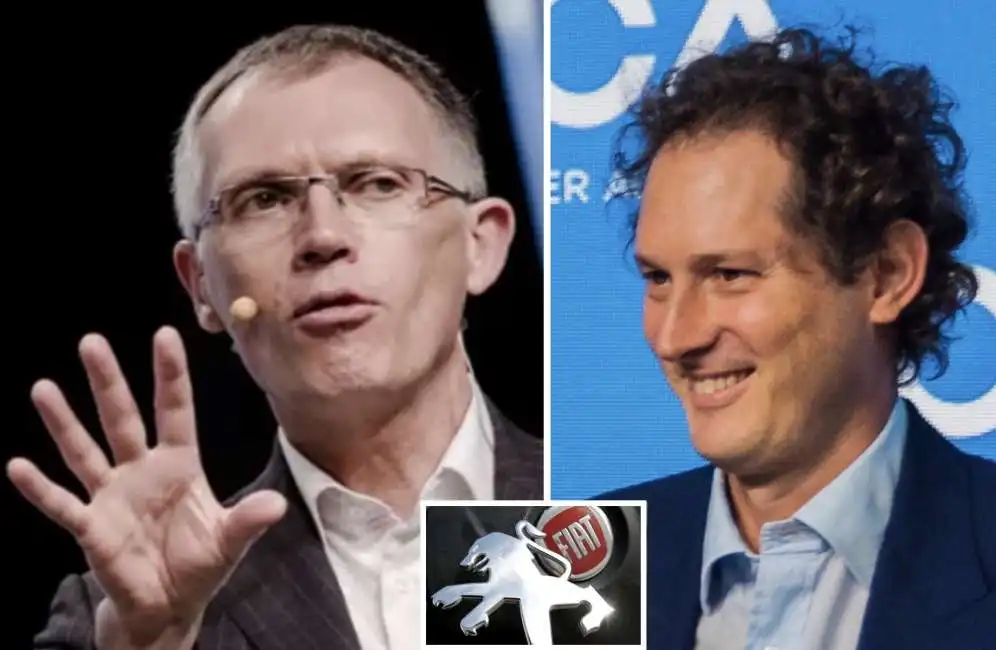 john elkann carlos tavares peugeot fca fiat psa