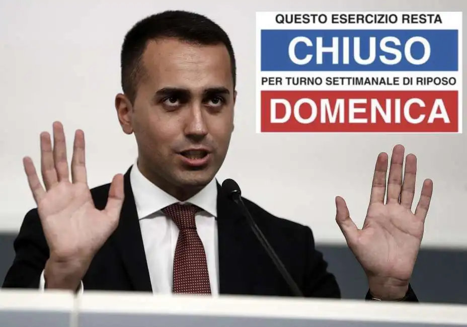 luigi di maio chiusura domenicale domenica domeniche negozi