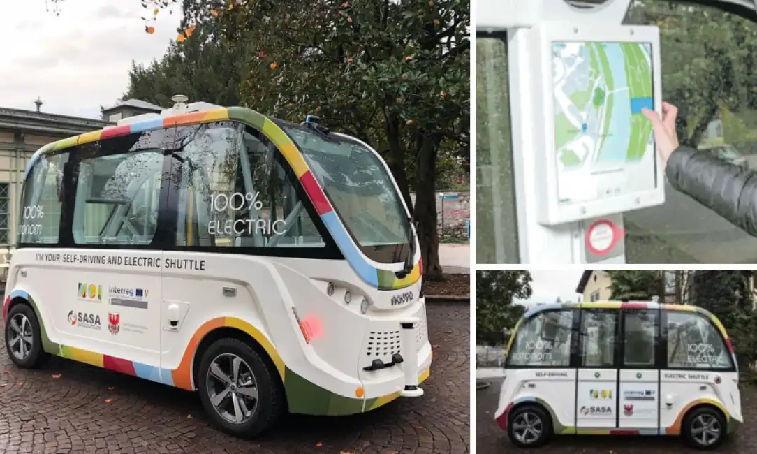 navya il bus elettrico a guida autonoma di merano