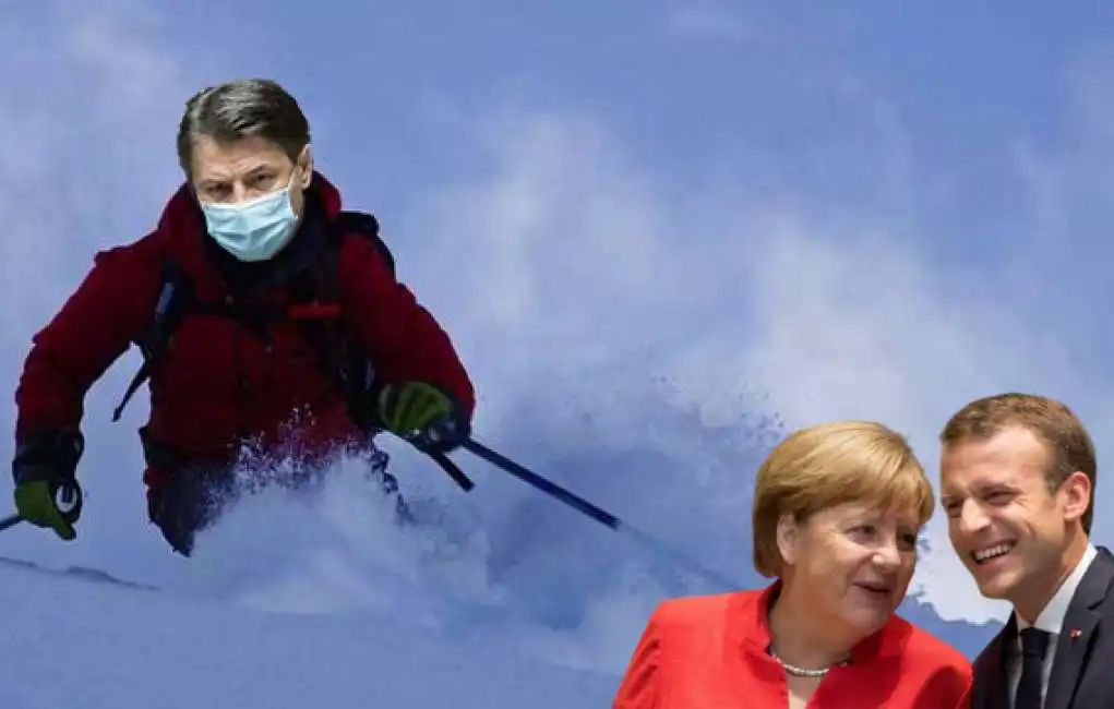 giuseppe conte angela merkel emmanuel macron